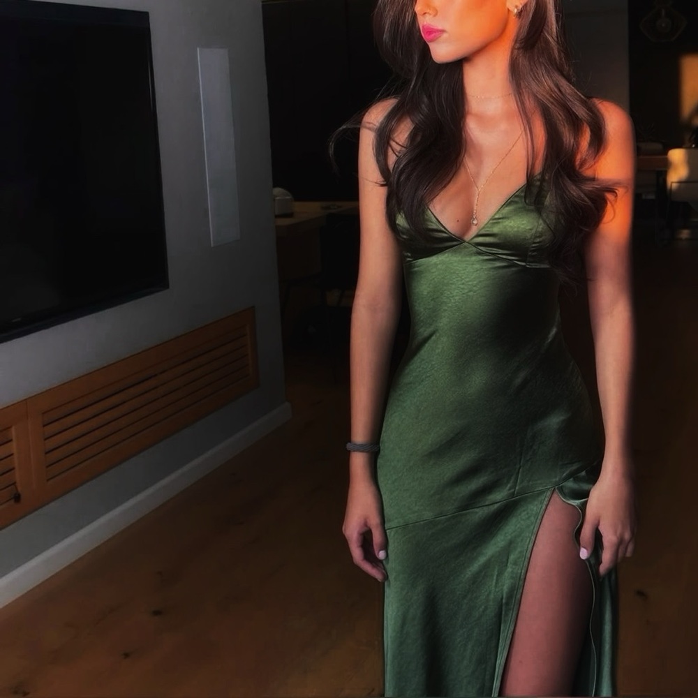 Emerald Green Maxi Dress - XS